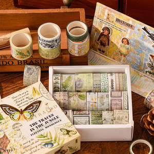 20 rollos/caja Retro años europeos monólogo serie Washi Tape Set manual diario DIY pegatinas decorativas cinta adhesiva - Product Image 5