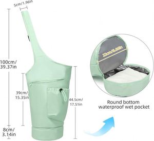 Échantillon gratuit Sac de sport multi-usages personnalisé avec logo pour femmes, sac de yoga, sac pour tapis de yoga - Product Image 6