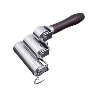 Cuir Presse Bord Rouleau Maroquinerie Manche En Bois En <span class=keywords><strong>Acier</strong></span> Au Carbone Creaser DIY Cuir Roulement Artisanat Rouleau Outil 60mm - Product Image 2