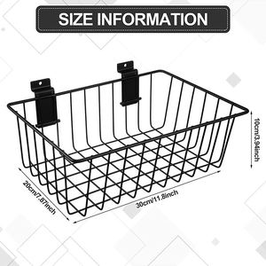 JH-Mech <strong>Wire</strong> <strong>Basket</strong> for Slatwall Heavy Duty Steel Powder Coated 24&quot;*12&quot; Deep Slatwall <strong>Wire</strong> Mesh <strong>Basket</strong> - Product Image 2