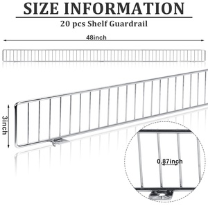 Étagère suspendue en treillis métallique avec séparateur pour gondoles de supermarché et magasins d'alimentation - Product Image 5