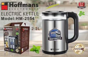 กาต้มน้ำ Hoffmans HM-2554 ขนาด 2.2 ลิตร พร้อมปลั๊ก EU แบบสองชั้น ป้องกันน้ำร้อนลวก ทำจากสแตนเลส สำหรับตลาดแอฟริกา อัพเกรดคุณภาพของคุณ - Product Image 4