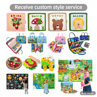 Kit de loisirs créatifs éducatif préscolaire DIY : Tableau d'activités 3D en feutre, cartes animales en feutre pour enfants, couleurs et logo personnalisables, apprentissage Montessori