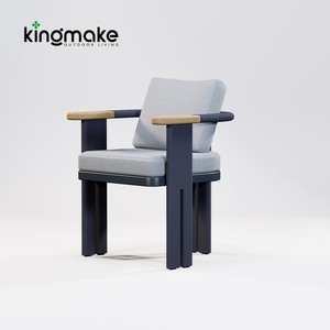 Otel siyah alan tasarrufu 6 sandalye ile dış mekan mobilyası yemek masası seti lüks geri çekilebilir Exdantable masa - Product Image 3