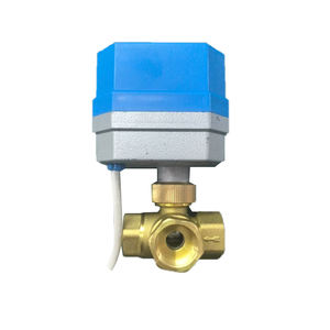 Katup bola bermotor kuningan, 220V 24V <span class=keywords><strong>3</strong></span>-Wire <span class=keywords><strong>2</strong></span> kontrol aktuator katup listrik OEM untuk Media Air - Product Image 3