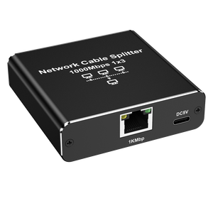 Splitter <span class=keywords><strong>Ethernet</strong></span> Gigabit 1x3 con Alloggiamento in Metallo, 1000Mbps, 1 Ingresso 3 Uscite RJ45, con Cavo di Alimentazione USB - Product Image 2