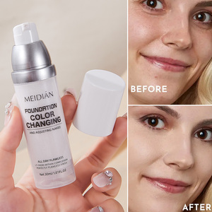 MEIDIAN Fondotinta Liquido Impermeabile a Lunga Durata con Protezione Solare Sbiancante Copertura 24 Ore per Pelli Scure e Medio-Scure Uso Quotidiano per Donna - Product Image 3