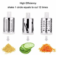 Râpe à fromage manuelle rotative pour coupe-légumes Trancheuse à pommes de terre Mandoline Hachoir à légumes multifonctionnel Accessoires de cuisine