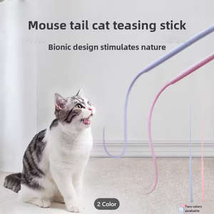 Interaktives Silikon-Katzenspielzeug mit Maus-Schwanz-Design für Wohnungskatzen - Simulierte Jagd & Stressabbau - Product Image 2