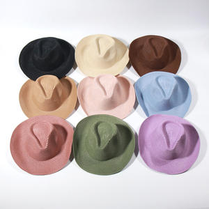 Nouveau chapeau de cowboy mexicain multicolore de mode d'été en vente en gros chapeau de paille extérieur de protection solaire chapeau de plage de voyage pour femmes hommes - Product Image 2