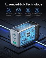 Pengisi Daya Dinding Lipat USB-C GaN 65W 1 Port Pengisi Daya Cepat PPS untuk Laptop Ponsel Earphone MacBook iPad