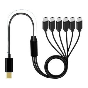 Cable divisor USB <span class=keywords><strong>C</strong></span> PD 6 en 1, cable de carga multi USB <span class=keywords><strong>C</strong></span> a Tipo <span class=keywords><strong>C</strong></span> macho para iP 15 Pro / teléfono Android, tableta, Switch y más - Product Image 1