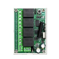 Kaisheng Y-DC12V Télécommande sans fil à code d'apprentissage DC12V, interrupteur quatre voies, portée 50m, matériau ABS, pour moteur de porte de garage et pompe à eau
