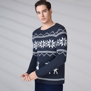 Fabricant de vêtements en tricot de Noël, vente en gros de pulls de Noël amusants unisexes avec motif de rennes, pulls de Noël personnalisés, pulls de Noël moches - Product Image 4