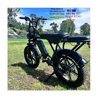 OUXI V8 C80 Fatbike alliage 20 pouces pneus à air vélo électrique 48v 250w Ebike vintage électrique gros pneu E-Bike