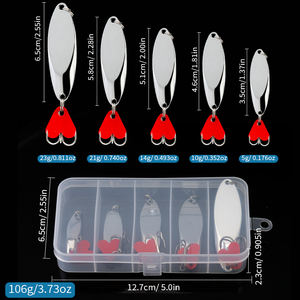 LUSHAZER 5 pçs/set Metal <span class=keywords><strong>Jig</strong></span> Colher Iscas Spinner Isca De Pesca 5g 10g 14g 21g 28g Fundição Dura Isca De Pesca para Bass Pike Trout - Product Image 2