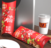 Empaque Personalizado para Rollos de Pollo y Carne, Papel Kraft, Materiales Reciclados, Estampado UV Personalizado, Carpetas para Aperitivos