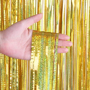 1x2m foglio di alluminio tenda di compleanno e tenda di pasqua per la decorazione della parete della cabina della foto e di nuovo a scuola feste di natale - Product Image 3