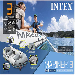 Intex 68373 <span class=keywords><strong>Mariner</strong></span> <span class=keywords><strong>3</strong></span> bote inflable de alta calidad PVC Tarplin agua bote de remos bote de pesca inflable al aire libre - Product Image 6