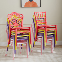 Chaise de banquet d'hôtel pour enfants, chaise à dossier pour élèves de maternelle, chaise de repas en plastique intégrée pour bébé à domicile, chaise de jardin