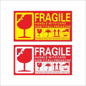Etiqueta Frágil Rectangular Autoadhesiva de PVC con Fuerte Adhesión para Logística y Embalaje - Product Image 2