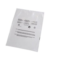 Sacs de rangement transparents en polyéthylène auto-scellants avec avertissement de suffocation pour vêtements, vente en gros directe usine