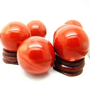 Boule de sphère de pierre précieuse de jaspe rouge en cristal, pour la guérison de Reiki, pierre de Chakra, équilibrage de la Collection spirituelle, décoration artisanale