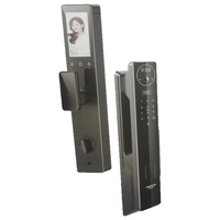 Serrure de porte entièrement automatique avec reconnaissance faciale, empreinte digitale, mot de passe, carte-clé, télécommande par téléphone portable, visiophone et antivol