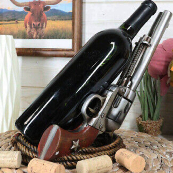 Brubaker Portabottiglia A Forma Di Cowboy In Metallo - Con Biglietto Regalo - Altezza 35 Cm - 2