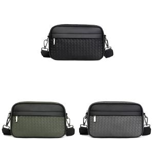 Bolso Pechera de PU de Alta Calidad a la Moda Personalizado, Bolso Mensajero de Diseño para Hombre, Bandolera de Hombro de Cuero Tejido - Product Image 6