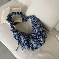 Style ethnique coréen cajou fleur boulette sous les bras Boho sac à bandoulière Bandana Paisley rides cordon voyage sac à bandoulière