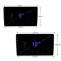Radio Mobil Android Universal Full HD 2DIN 9-10 Inch Double Din dengan GPS Amplifier RGB-Car untuk Head Unit Player