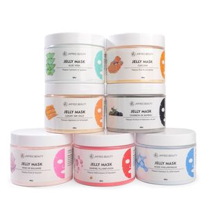 JMFREE OEM/ODM 200g maschera di gelatina di collagene maschera di cristallo in polvere Anti invecchiamento 24K oro rosa Aloe Curcuma viso gelatina maschera in polvere - Product Image 1