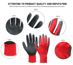 MAXI TOUGH Industrie Arbeits handschuh Bau Gebäude Robuste Verschleiß arbeit Gummi Rutsch feste Latex Allgemeine Sicherheits handschuhe - Product Image 6