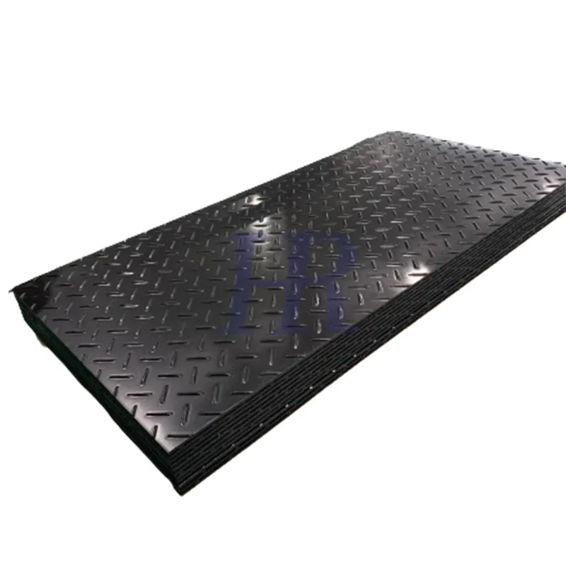 Double sides 4*8 ft ground protection mat HDPE material handled use on rainy days