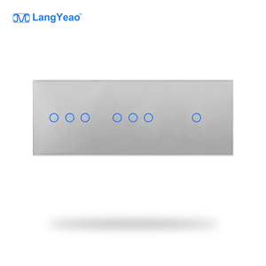 LangYeao estilo Retro 228 tipo interruptor de luz WiFi inteligente 4/5/6/7/8/9 Gang Touch On/Off Panel Compatible Alexa Google Home 10A 240V - Product Image 1