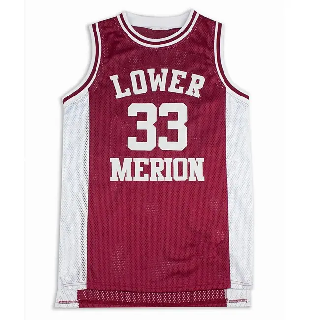 Factory personalized #33 white red color high school basketball jerseys custom