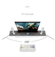 Écran de projection motorisé électrique Javes pour sol, 100" 120" 16:9, tissu blanc mat, portable, usage domestique, garantie 1 an, modèle