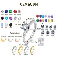 Fine bague dame en argent sterling 925 bague brillante pour femme cercle uni classique plaqué or bagues réglables