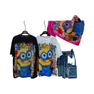 Phụ Nữ Của Thời Trang Quá Khsize T-Shirt 100% Cotton Cao Cấp oc1008 Thoáng Khí Giản Dị Với Kim Cương Trang Trí Lỏng Phù Hợp Cho Mùa Hè - Product Image 4