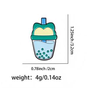 Pins de Esmalte Suave con Diseño de Gengar y Eevee de Dibujos Animados, Botellas de Té de Burbujas, Insignias Metálicas de Anime Lindas Variadas al por Mayor - Product Image 6