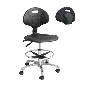 Antistatico sedia comoda regolazione controlli/Multi-funzione di sedia da ufficio con piede ad anello/ESD sedia laboratorio