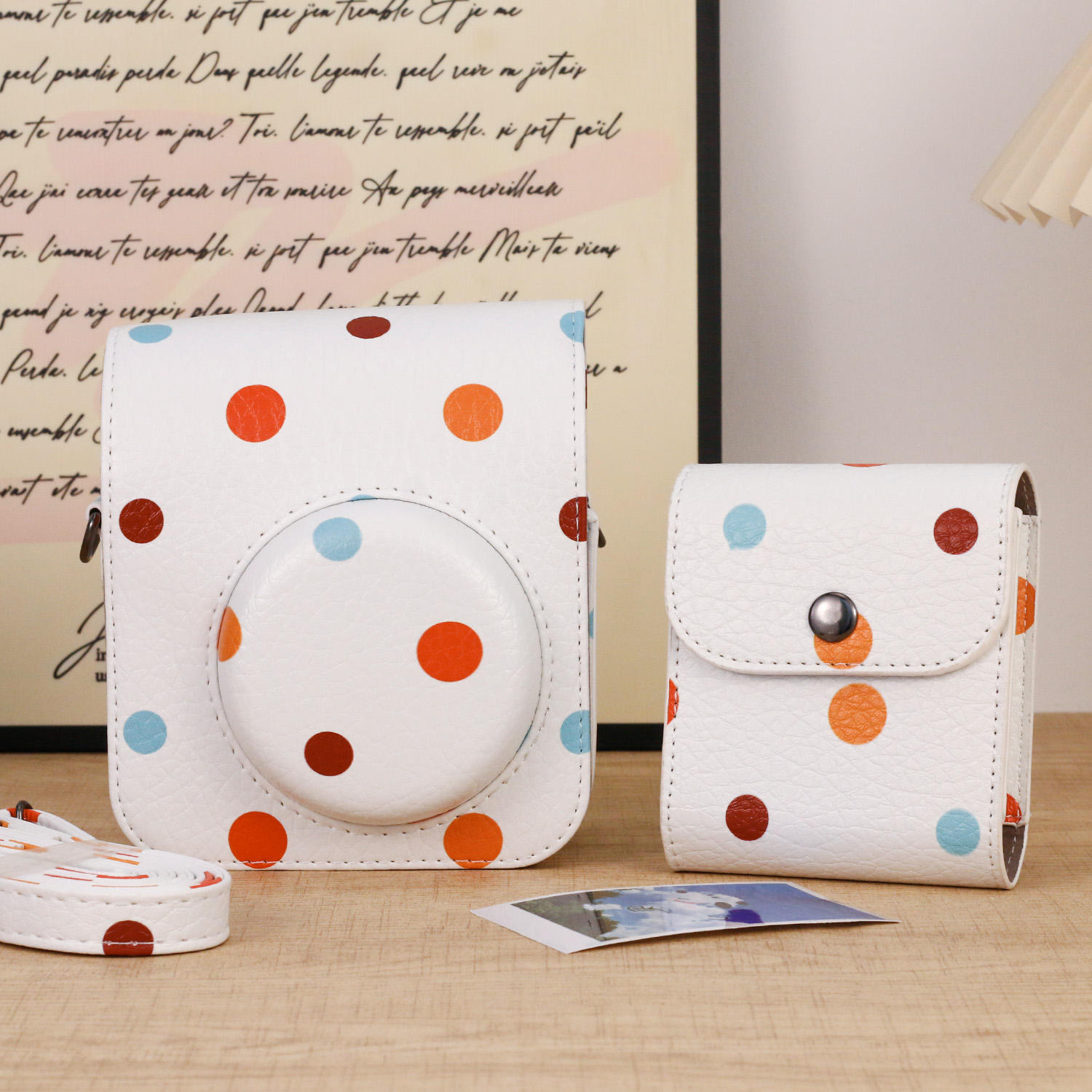 Sac à pois colorés avec étui nimi
