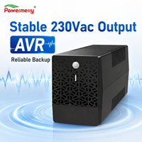 Mini-onduleur interactif en ligne 650VA 360W monophasé 220V 50Hz avec AVR, alimentation de secours pour systèmes de sécurité LED, USB, WiFi, CCTV – Europe