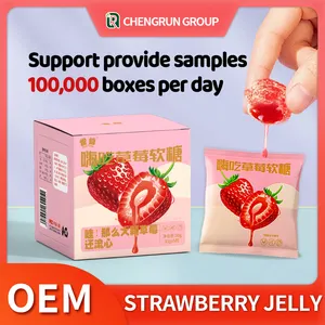 Source Factory Gummy Strawberry Gold Candy Box Pieza de embalaje Sweet Tablet Candy Fruity Flavor Trend Candy