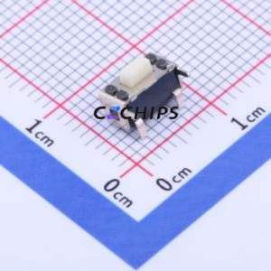 TAC-32W-V-T/R Tactile Switch SMD Switch Single Pole Single Throw Rectangle Button Horizontal Mount With Bracket - Product Image 1