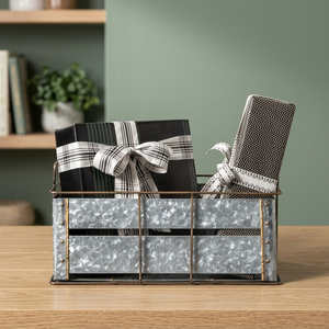 Contenedor de Almacenamiento de Metal Galvanizado, Grande, Negro, Estilo Americano, Diseño Moderno y Tradicional, para Uso en Interiores - Product Image 3