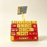 Porte-clés pour étudiant, jouet, breloque de sac, pendentif enfant, clavier en silicone 26 touches, anti-stress, créatif, motif quadrillé, style influenceur