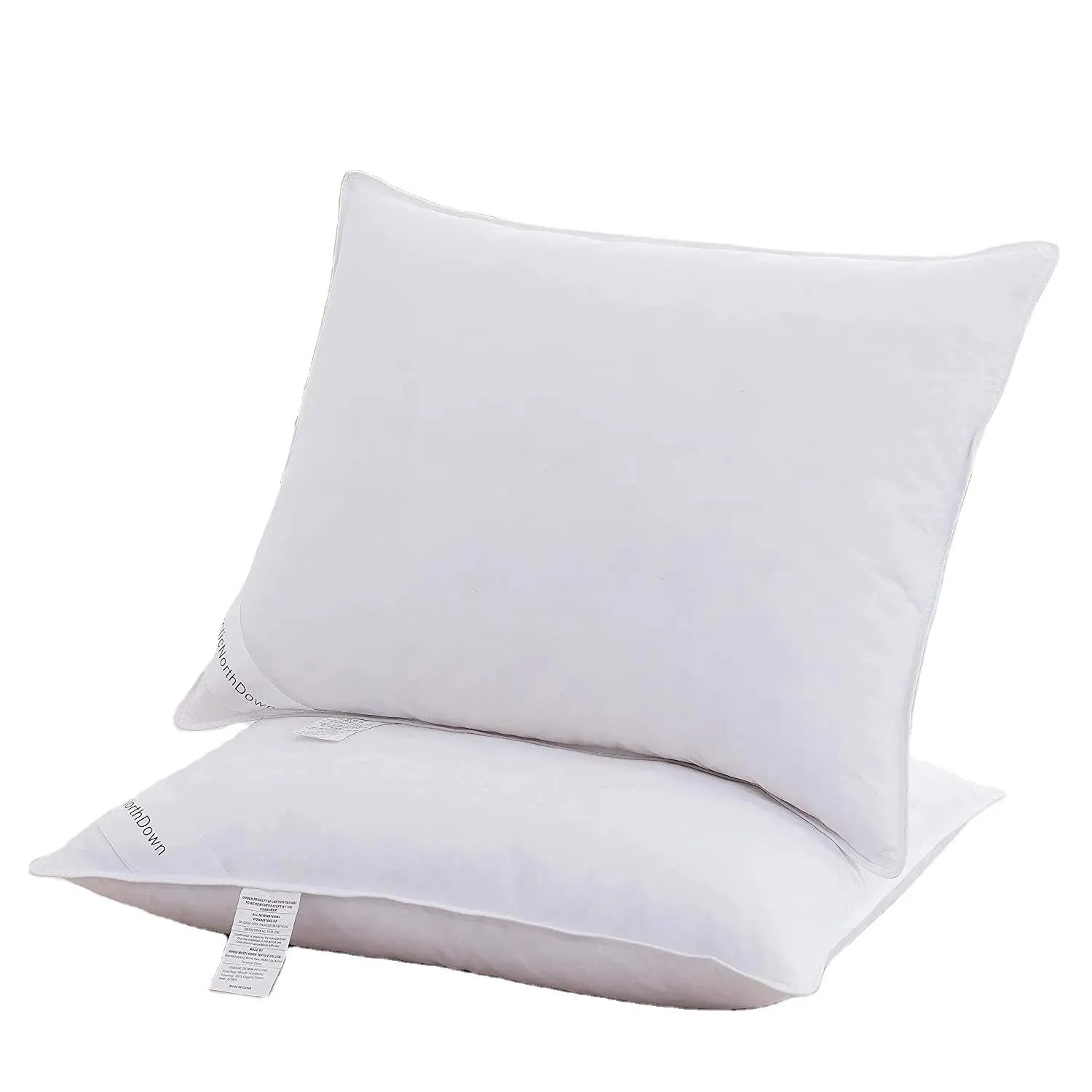 5 stelle hotel di lusso 2-4cm piuma d'oca cuscino per dormire, bianco piuma d'oca letto collo cuscino, all'ingrosso hotel piuma letto Pilo