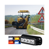 Mini barre lumineuse de travail auxiliaire de 12V 24V LED avec avertissement stroboscopique 12W ambre rouge bleu blanc accessoire de voiture